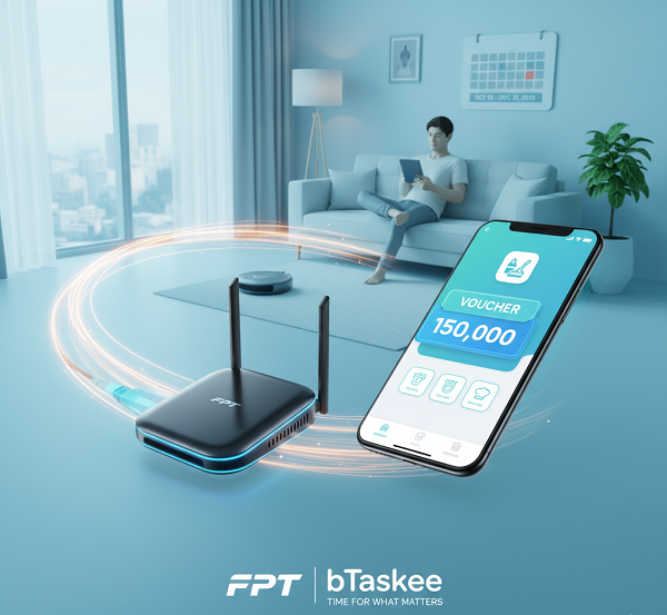 Đăng Ký Internet FPT Nhận Ngay Combo Voucher bTaskee 150.000 Đồng – Tận Hưởng Cuộc Sống Thảnh Thơi!