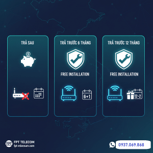 Miễn Phí Lắp Đặt Khi Bắt Mạng FPT Trả Trước