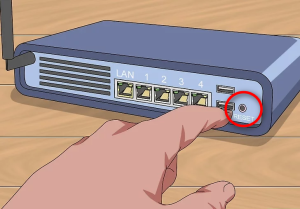 Vị trí nút Reset trên Modem FPT