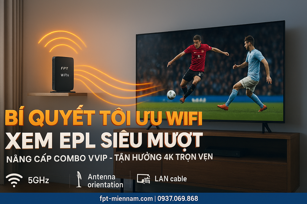 Cách tối ưu WiFi trong nhà để xem Ngoại hạng Anh mượt mà như tại sân vận động