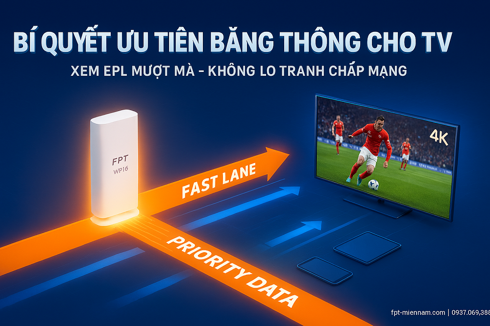 Cách ưu tiên băng thông cho TV khi xem bóng đá – Đảm bảo mượt mà 100%