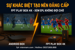 Điểm khác biệt giữa FPT Play Box 4K và các thiết bị khác khi xem bóng đá trực tiếp