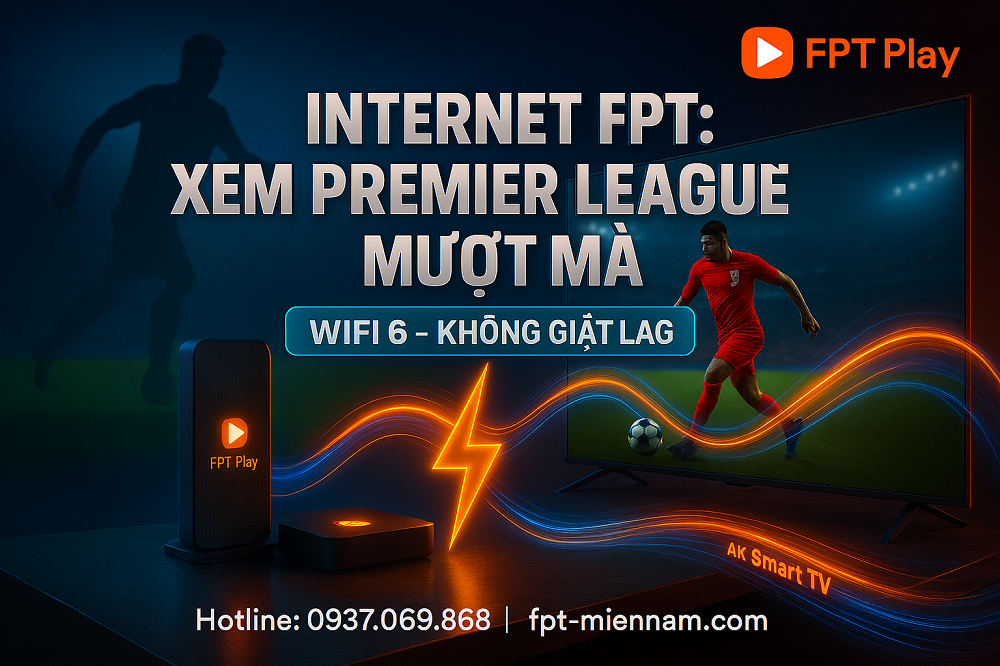 Lợi ích vượt trội của đường truyền Internet FPT khi xem Premier League không giật lag