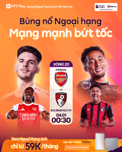 Bùng nổ Ngoại hạng Anh: Bournemouth vs Arsenal – Vòng 20