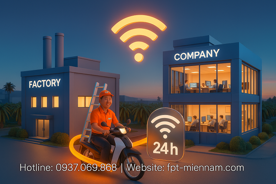 FPT Wifi tại khu công nghiệp Tiền Giang – Giải pháp mạng tối ưu cho doanh nghiệp