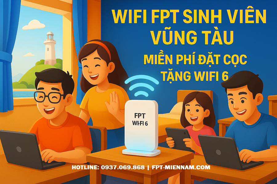 Gói WiFi FPT Cho Sinh Viên Vũng Tàu: Giá Rẻ, Không Đặt Cọc, Tặng WiFi 6