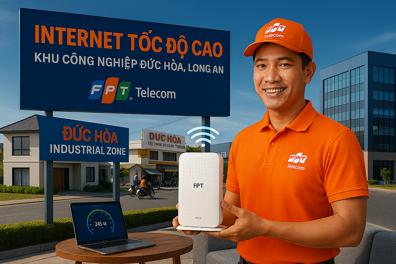 Lắp Mạng FPT Đức Hòa: Internet Cáp Quang Siêu Tốc Cho Nhà Trọ & Doanh Nghiệp