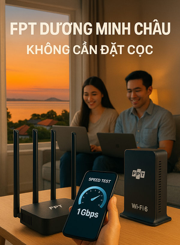 Lắp Mạng FPT Dương Minh Châu: WiFi Siêu Tốc – 0đ Đặt Cọc Cho Người Ở Trọ