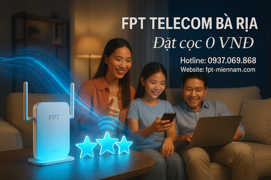 Lắp WiFi FPT Bà Rịa: Cước Rẻ, Thủ Tục Đơn Giản, Không Cần Đặt Cọc