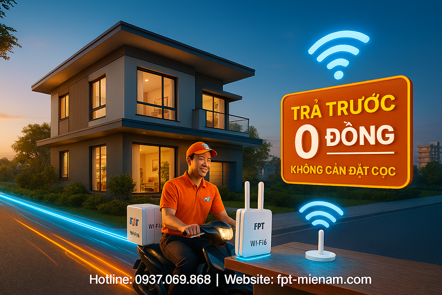 Lắp WiFi FPT Bình Chánh: Ưu Đãi 0đ Trả Trước - Miễn Đặt Cọc