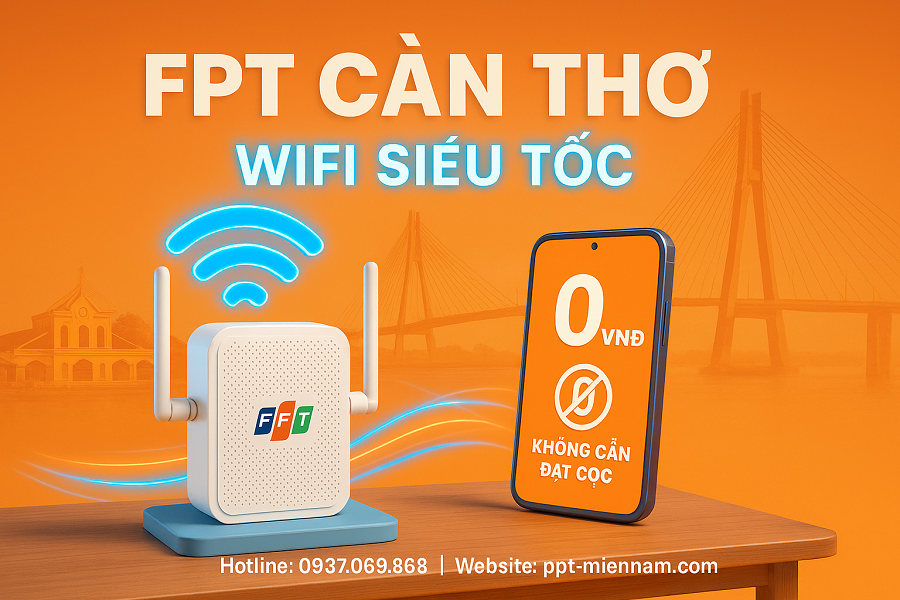 Lắp WiFi FPT Cần Thơ: Ưu Đãi 0đ Trả Trước - Thủ Tục Đơn Giản Nhất