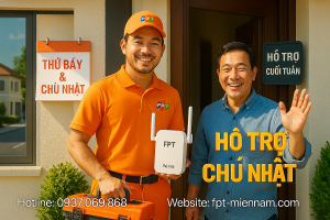 Lắp WiFi FPT Long An Hỗ Trợ Cuối Tuần: Phục Vụ 24/7 – Không Nghỉ Lễ