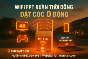 Lắp WiFi FPT Xuân Thới Đông – Thủ Tục Nhanh, Sóng Khỏe, Giá Siêu Rẻ