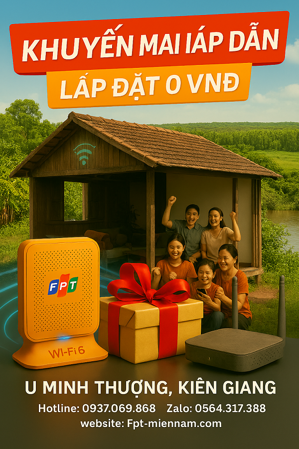 Cập Nhật Ưu Đãi Mới Nhất FPT U Minh Thượng – Đăng Ký Ngay, Nhận Quà Khủng!