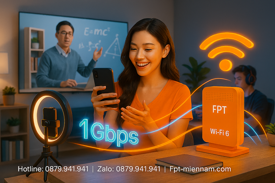 FPT Cao Lãnh: Giải pháp Wifi chuyên biệt cho Livestream & Dạy học online