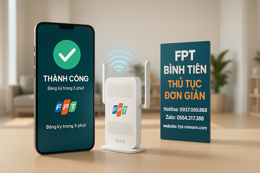 FPT Phường Bình Tiên – Đăng Ký Mạng FPT Chỉ 5 Phút, Có WiFi Dùng Ngay