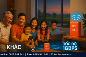 Gói FPT Lấp Vò cho gia đình đông người: Kết nối vạn thiết bị, mượt mà mọi lúc