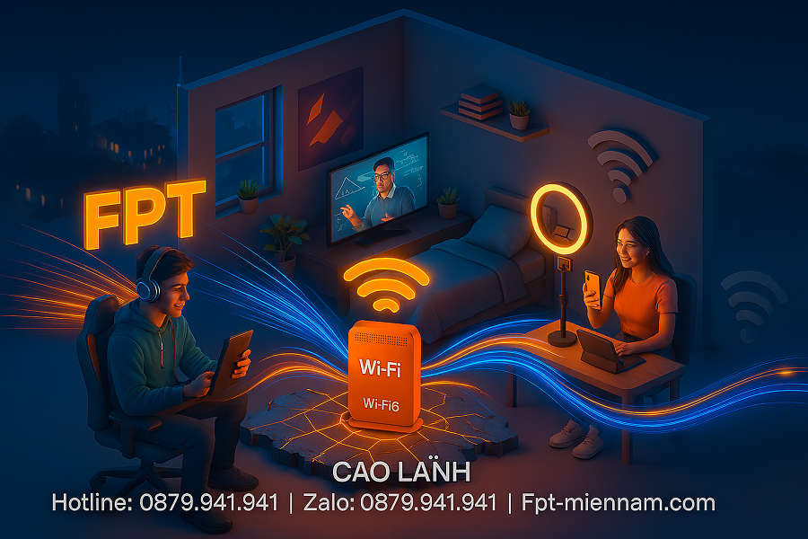 Gợi ý gói Wifi FPT Cao Lãnh phù hợp cho người trẻ: Chơi game, Livestream cực mượt