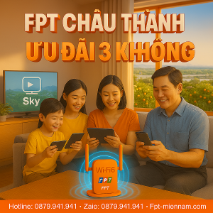 Lắp Wi Fi FPT Châu Thành – Ưu đãi tháng này: Mạng cực khỏe, Giá cực rẻ