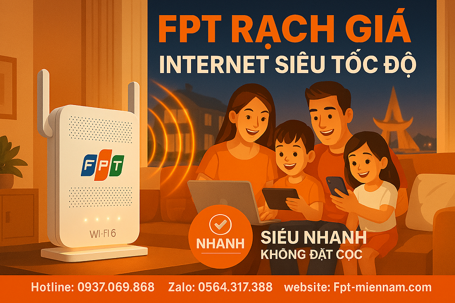 Lắp Wi-Fi FPT Rạch Giá: Những Gói Cước Tốt Nhất Hiện Nay