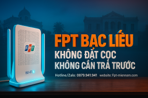 Lắp WiFi FPT Bạc Liêu: Ưu Đãi "3 KHÔNG" – Không Cọc, Không Trả Trước