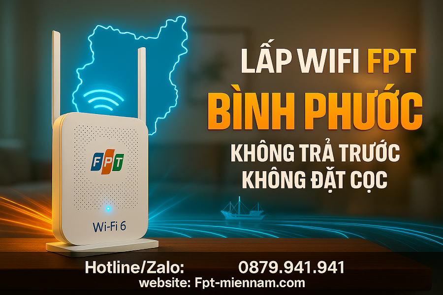 Lắp WiFi FPT Bình Phước: Không Cần Đặt Cọc – Thủ Tục Đơn Giản – Cực Rẻ