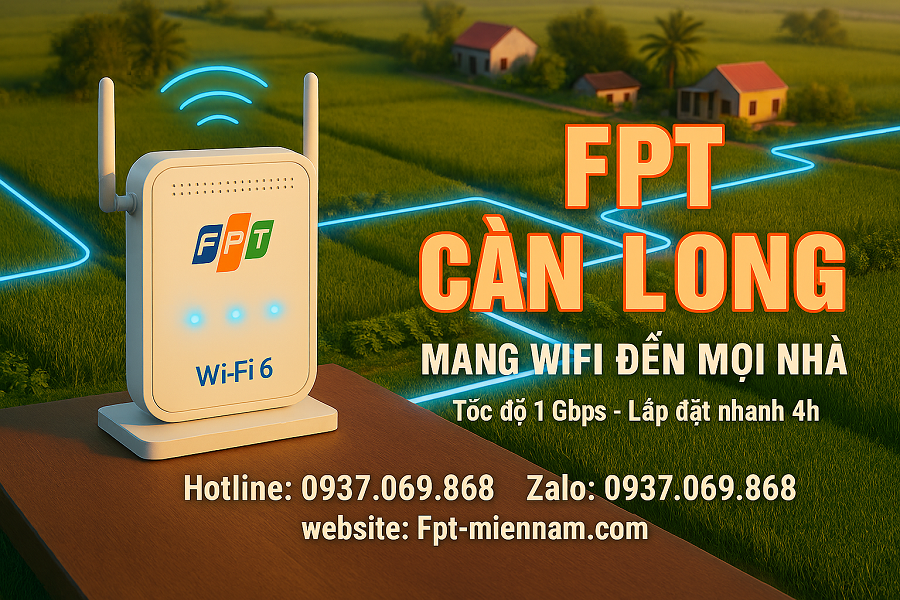 Lắp WiFi FPT Càng Long – Bứt Phá Tốc Độ Với Ưu Đãi Cực Khủng