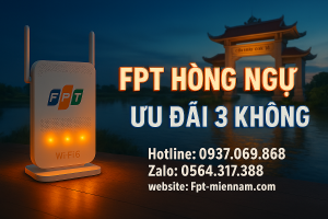Lắp WiFi FPT Hồng Ngự – Ưu đãi "3 KHÔNG" Cực Sốc