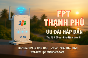 Lắp WiFi FPT Huyện Thạnh Phú – Kết Nối Siêu Tốc, Ưu Đãi Hấp Dẫn