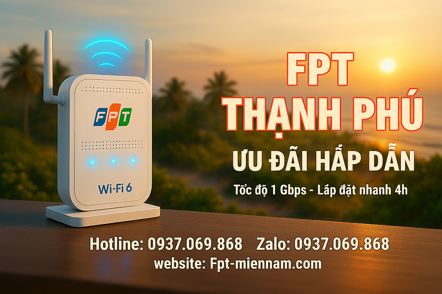 Lắp WiFi FPT Huyện Thạnh Phú – Kết Nối Siêu Tốc, Ưu Đãi Hấp Dẫn