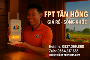 Lắp WiFi FPT ở Tân Hồng – Đăng ký nhanh, nhận ưu đãi lớn