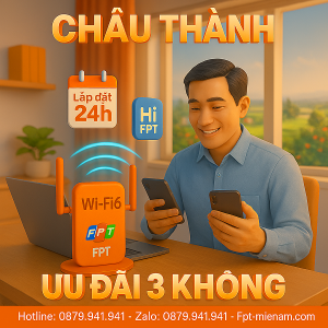 Wi Fi FPT Châu Thành cho người dùng bận rộn: Tiết kiệm thời gian, tối đa hiệu quả