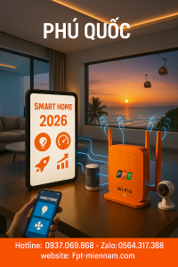 Wi-Fi FPT Phú Quốc Có Hỗ Trợ IoT/SmartHome? Giải Pháp Cho Ngôi Nhà Hiện Đại