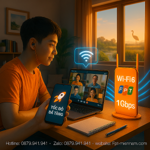 Wi Fi FPT Tam Nông cho học online & Zoom: Kết nối tri thức không gián đoạn