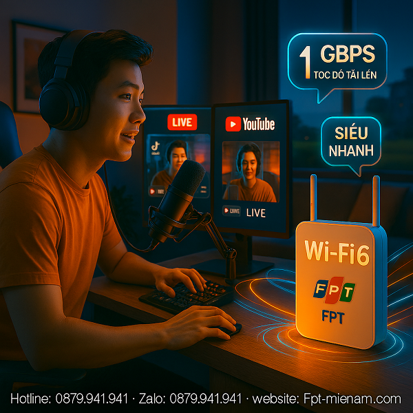 Wi Fi FPT tối ưu cho streaming ở Hồng Ngự: Bí quyết của những Streamer chuyên nghiệp