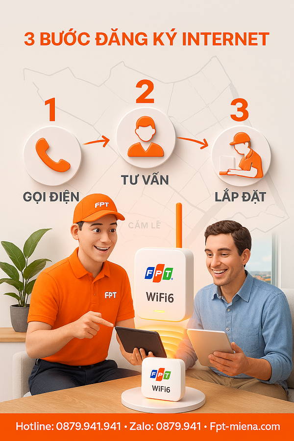 WiFi FPT Cẩm Lệ – Hướng Dẫn Đăng Ký Lắp Đặt Đơn Giản, Nhanh Chóng