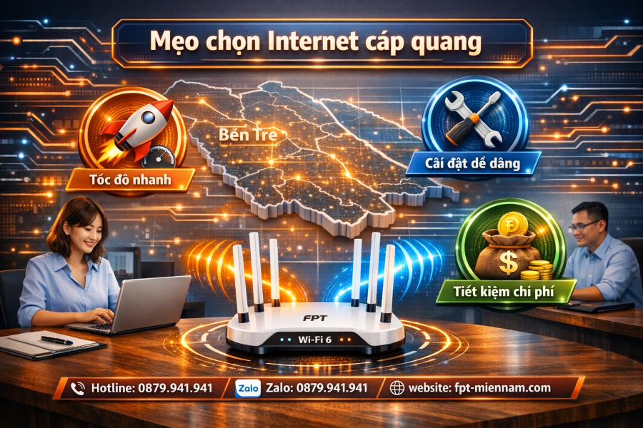 Chia sẻ kinh nghiệm lắp mạng FPT tại Bình Đại từ A đến Z