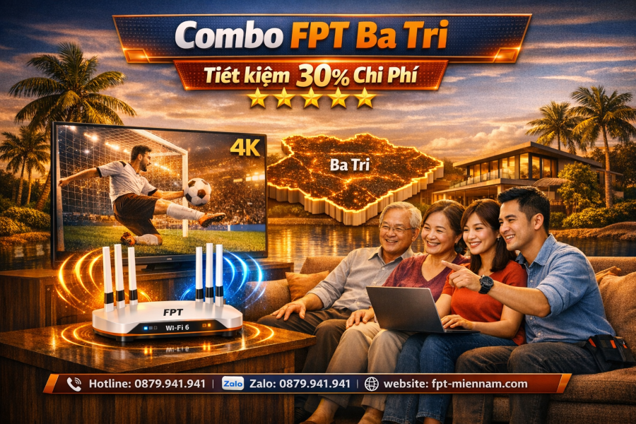 Combo Internet & Truyền hình FPT Ba Tri: Lựa chọn thông minh, tiết kiệm tối đa