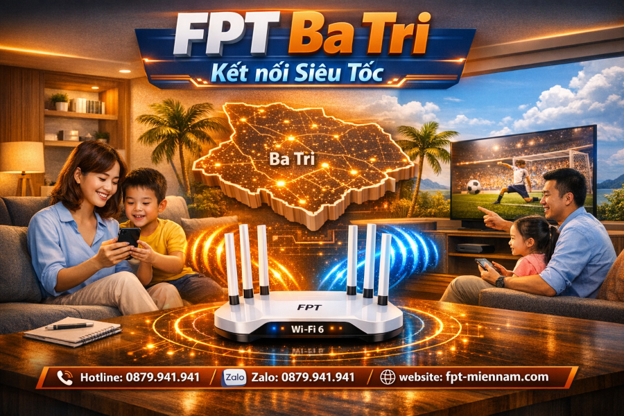 Đăng ký lắp internet FPT Ba Tri – Tốc độ cao, giá thành rẻ