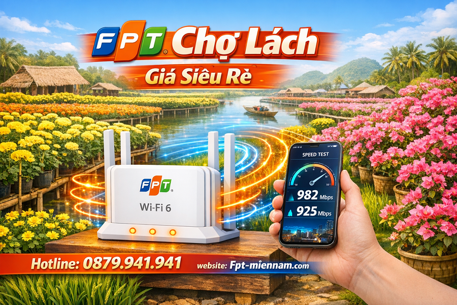 Đăng ký lắp Internet FPT Chợ Lách: Tốc độ cao – Giá cực rẻ