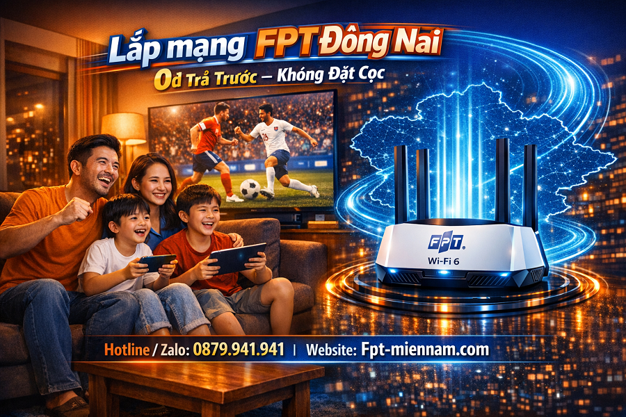 Đăng ký Lắp Internet FPT Đồng Nai – Ưu Đãi "3 Không" Cực Lớn
