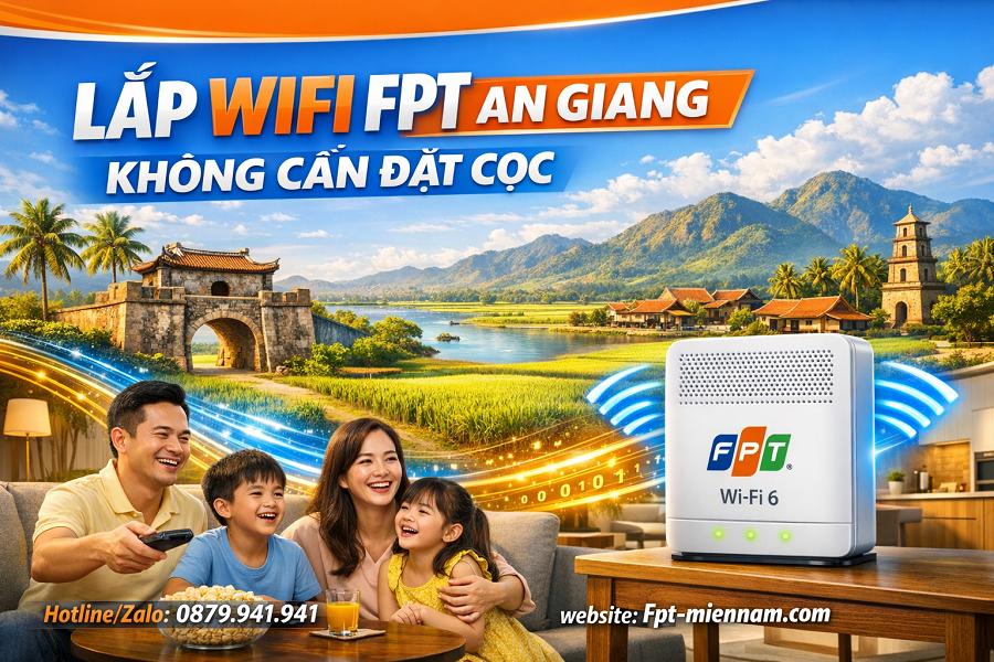 Đăng Ký Lắp WiFi FPT An Giang: Ưu Đãi "3 Không" Cực Hấp Dẫn
