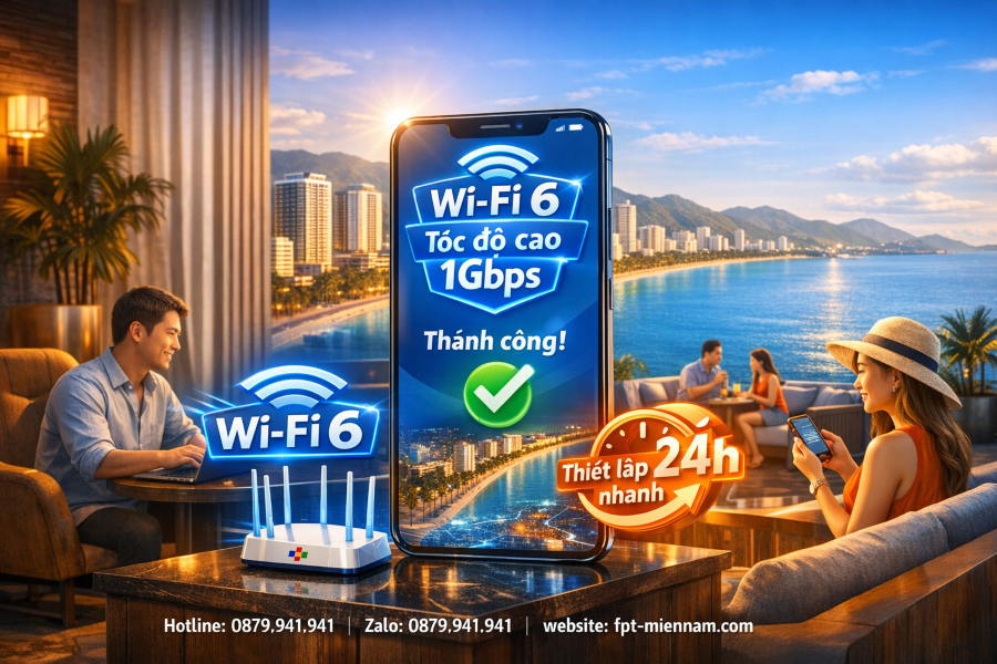 Đăng ký mạng FPT Nha Trang online: Tiết kiệm thời gian, lắp đặt siêu tốc
