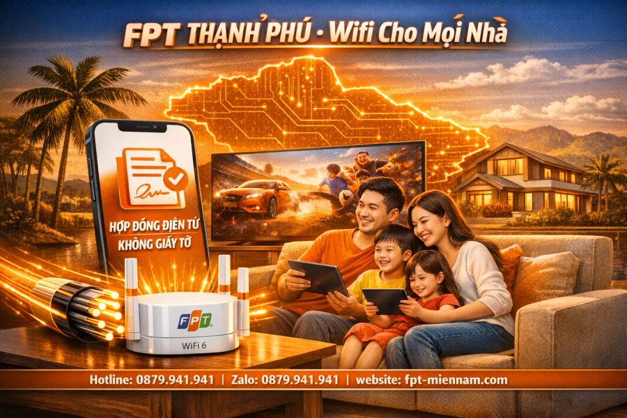 Đăng ký mạng FPT Thạnh Phú: Thủ tục tối giản, kết nối tối đa