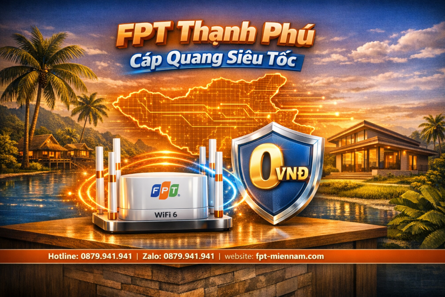 Đăng ký wifi FPT Thạnh Phú không cần trả trước – Cơ hội sở hữu mạng siêu tốc