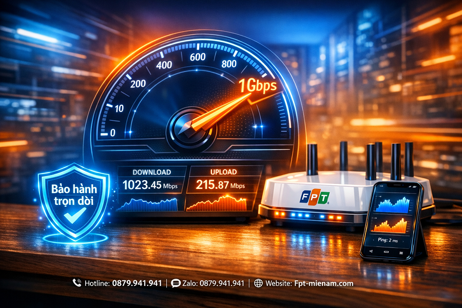 Đánh giá: Internet FPT Long Khánh tốc độ thực tế có đúng như cam kết?