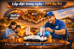 Dịch vụ lắp mạng FPT thị trấn Ba Tri: Triển khai nhanh trong ngày