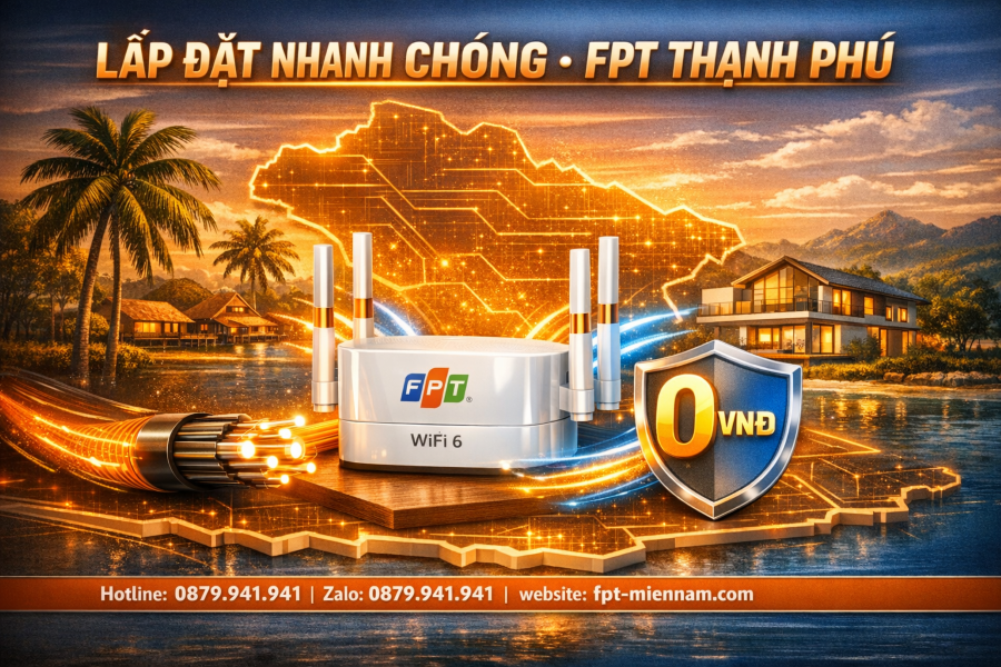 Dịch vụ lắp mạng FPT thị trấn Thạnh Phú: Kết nối nhanh chóng, ưu đãi cực lớn