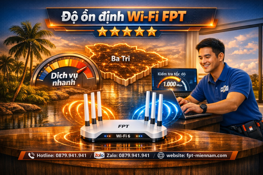 Giải đáp thắc mắc: Wifi FPT Ba Tri có thực sự ổn định không?
