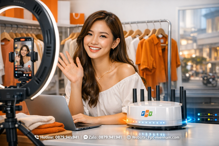 Giải pháp lắp mạng FPT Long Khánh cho livestream bán hàng và TikToker
